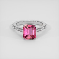2.68 Ct. Pink Sapphire Ring, Platinum 950 1