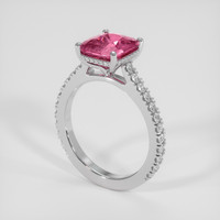 2.68 Ct. Pink Sapphire Ring, Platinum 950 2