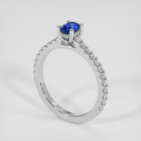0.70 Ct. Blue Sapphire Ring, Platinum 950 2