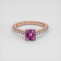 1.59 Ct. Purplish Pink Sapphire Ring, 14K Rose Gold 1