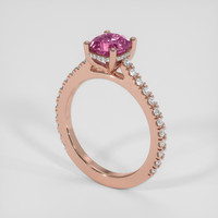 1.59 Ct. Purplish Pink Sapphire Ring, 14K Rose Gold 2