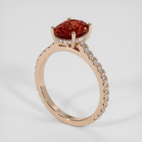 3.04 Ct. Padparadscha Sapphire Ring, 14K Rose Gold 2