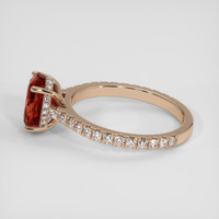 3.04 Ct. Padparadscha Sapphire Ring, 14K Rose Gold 4