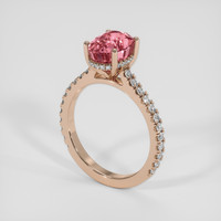 4.03 Ct. Padparadscha Sapphire Ring, 14K Rose Gold 2