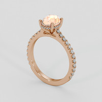 2.04 Ct. Padparadscha Sapphire Ring, 14K Rose Gold 2