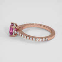 1.59 Ct. Purplish Pink Sapphire Ring, 18K Rose Gold 4
