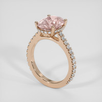 4.13 Ct. Padparadscha Sapphire Ring, 18K Rose Gold 2