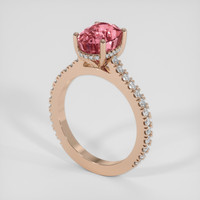 4.03 Ct. Padparadscha Sapphire Ring, 18K Rose Gold 2