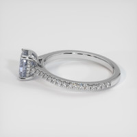 1.29 Ct. Bluish Grey Sapphire Ring, 10K White Gold 4
