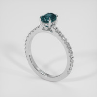 0.96 Ct. Greenish Blue to Purple Alexandrite Ring, 14K White Gold 2
