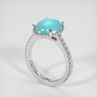 3.40 Ct. Gemstone Ring, 14K White Gold 2