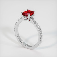 1.54 Ct. Ruby Ring, 14K White Gold 2