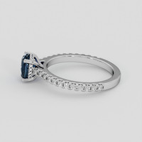 1.27 Ct. Blue Sapphire Ring, 14K White Gold 4