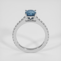 1.56 Ct. Blue Sapphire Ring, 14K White Gold 3