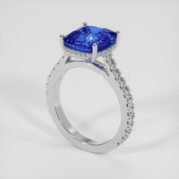 5.01 Ct. Blue Sapphire Ring, 14K White Gold 2