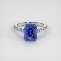 4.52 Ct. Blue Sapphire Ring, 18K White Gold 1