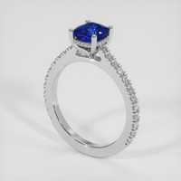 1.50 Ct. Blue Sapphire Ring, 18K White Gold 2