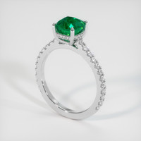 1.43 Ct. Emerald Ring, 18K White Gold 2