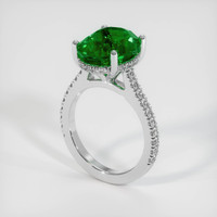4.54 Ct. Emerald Ring, 18K White Gold 2