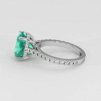4.00 Ct. Emerald Ring, 18K White Gold 4