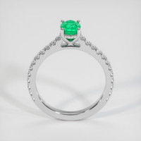 0.52 Ct. Emerald Ring, 18K White Gold 3