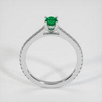 0.44 Ct. Emerald Ring, 18K White Gold 3