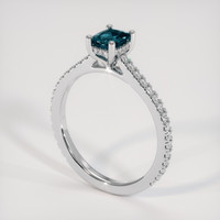 0.55 Ct. Gemstone Ring, 18K White Gold 2