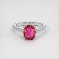 3.10 Ct. Sapphire Ring, 18K White Gold 1