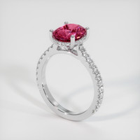 3.10 Ct. Sapphire Ring, 18K White Gold 2