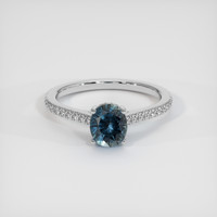 1.30 Ct. Sapphire Ring, 18K White Gold 1