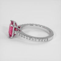 2.68 Ct. Pink Sapphire Ring, 18K White Gold 4