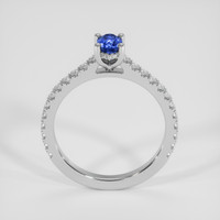 0.70 Ct. Blue Sapphire Ring, 18K White Gold 3