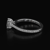 0.92 Ct. Sapphire Ring, 18K White Gold 4