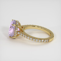 6.21 Ct. Pinkish Purple Kunzite Ring, 10K Yellow Gold 4