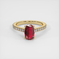 1.89 Ct. Ruby Ring, 14K Yellow Gold 1