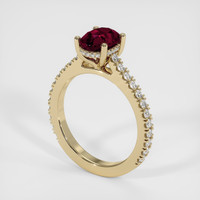 1.66 Ct. Ruby Ring, 14K Yellow Gold 2