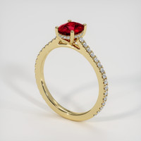 1.01 Ct. Ruby Ring, 14K Yellow Gold 2