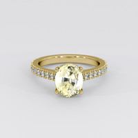 2.41 Ct. Yellow Sapphire Ring, 14K Yellow Gold 1