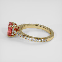 1.59 Ct. Padparadscha Sapphire Ring, 14K Yellow Gold 4