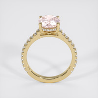 3.06 Ct. Peach Sapphire Ring, 14K Yellow Gold 3
