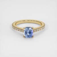 2.00 Ct. Blue Sapphire Ring, 14K Yellow Gold 1