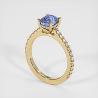 2.00 Ct. Blue Sapphire Ring, 14K Yellow Gold 2