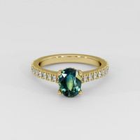 2.00 Ct. Bi Color Sapphire Ring, 14K Yellow Gold 1