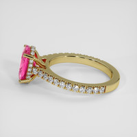 2.56 Ct. Pink Sapphire Ring, 14K Yellow Gold 4