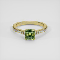 2.53 Ct. Green Sapphire Ring, 14K Yellow Gold 1