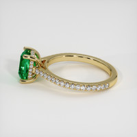 1.37 Ct. Emerald Ring, 18K Yellow Gold 4