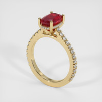 1.89 Ct. Ruby Ring, 18K Yellow Gold 2