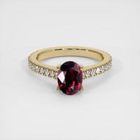 1.66 Ct. Ruby Ring, 18K Yellow Gold 1