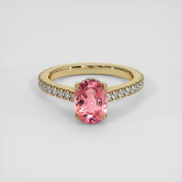 1.59 Ct. Padparadscha Sapphire Ring, 18K Yellow Gold 1