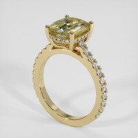 4.01 Ct. Bi Color Sapphire Ring, 18K Yellow Gold 2